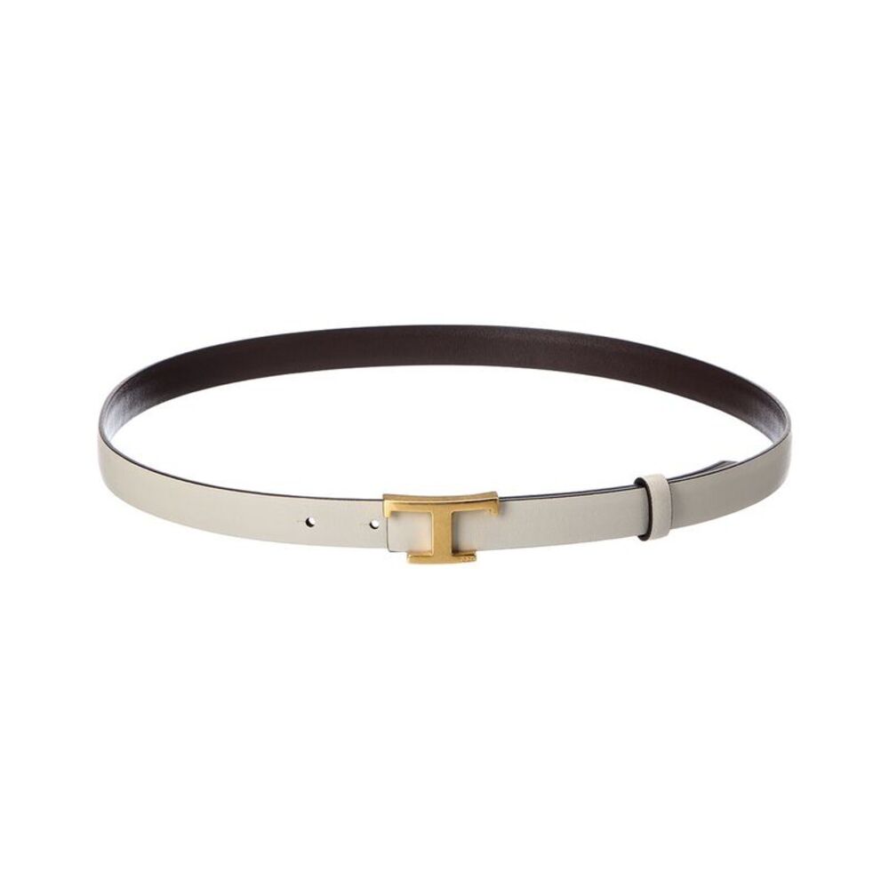 Tod’S Reversible Leather Belt, White